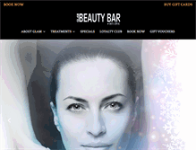 Tablet Screenshot of glambeautybar.com